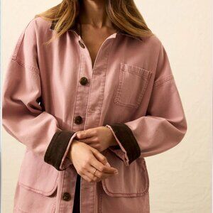 Faherty Sunwashed Canvas Barn Jacket - Nostalgia Rose - NWT XS/S